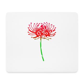 Rouge lys fleurs tatouage tribale cadeau - Tapis de souris (format paysage) - blanc - Devant