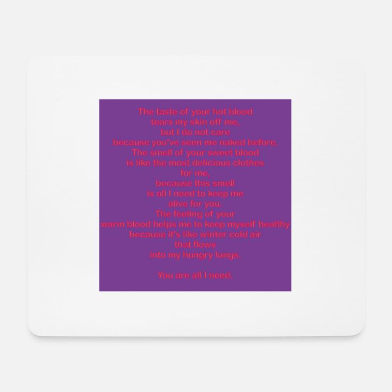 Nacktes Verlangen - Mousepad (Querformat) - Weiß