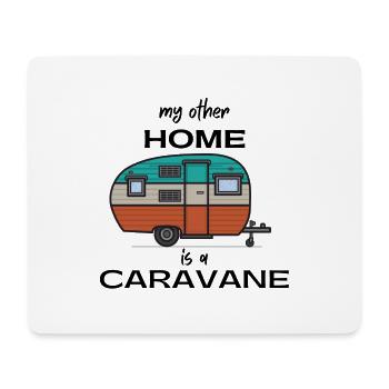 my other home is a caravan gift camper man - Mouse Pad (horizontal) - white - Front