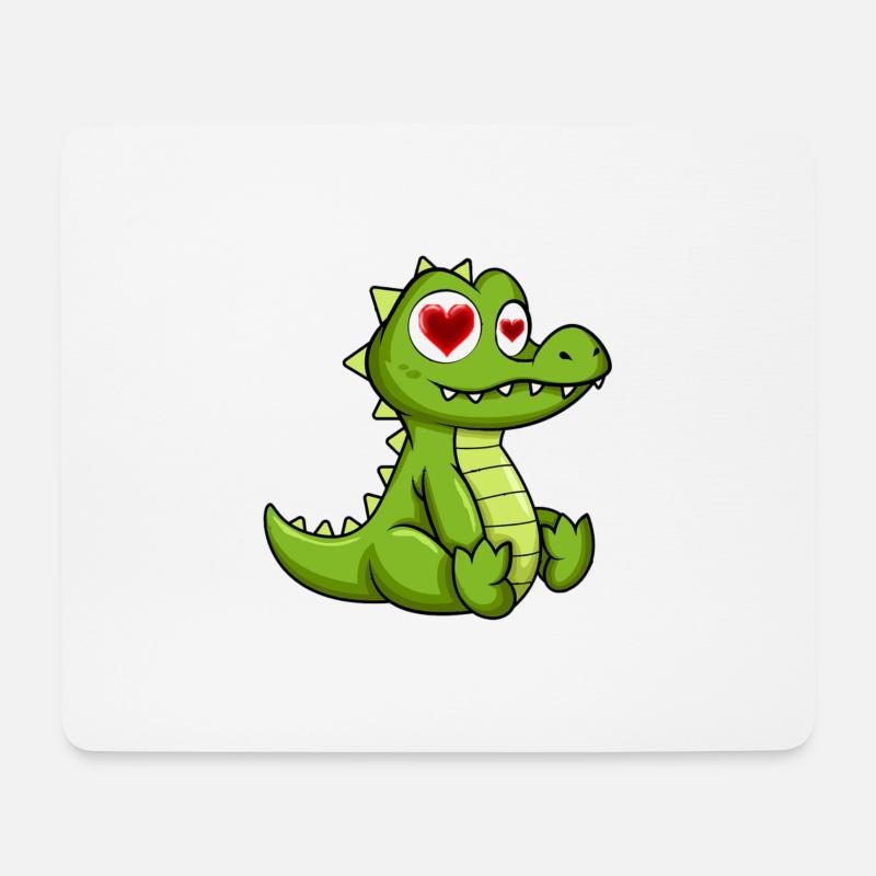 Krokodil, Baby Krokodil, Krokodil Hoodies, Krokodil - Mousepad (Querformat) - Weiß
