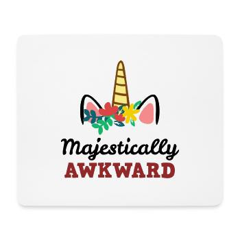 Majestically awkward unicorn - Mouse Pad (horizontal) - white - Front