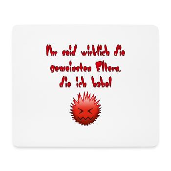 Die gemeinsten Eltern - Mousepad (Querformat) - Weiß - Vorne