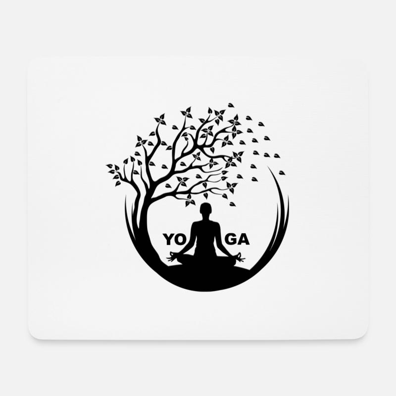T-Shirt Yoga Geschenk namaste - Mousepad (Querformat) - Weiß