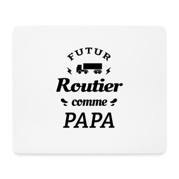 FUTUR ROUTIER COMME PAPA - Tapis de souris (format paysage) - blanc - Devant
