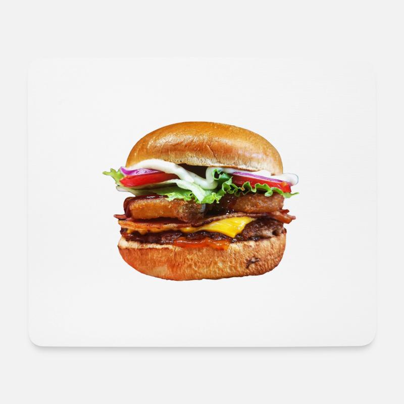 Burger - Mousepad (Querformat) - Weiß
