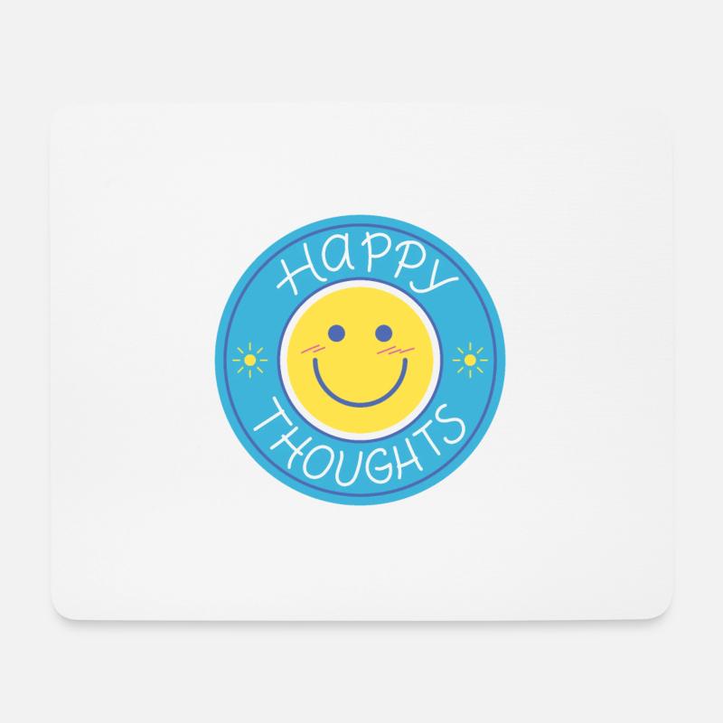 Glückliche Gedanken - Mousepad (Querformat) - Weiß