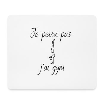 Je peux pas j'ai gym - Tapis de souris (format paysage) - blanc - Devant