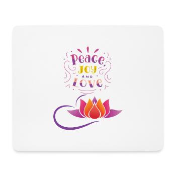 PEACE AND LOVE - Mouse Pad (horizontal) - white - Front