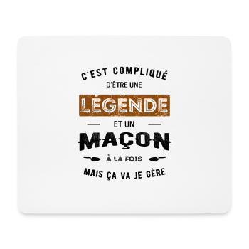 LÉGENDE ET MAÇON - Tapis de souris (format paysage) - blanc - Devant
