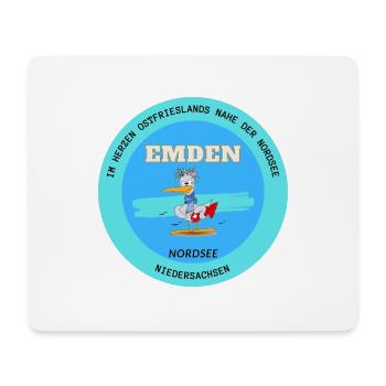 Emden im Herzen Ostfrieslands - Mousepad (Querformat) - Weiß - Vorne