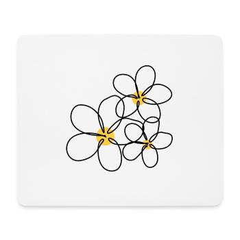 fleur - Tapis de souris (format paysage) - blanc - Devant