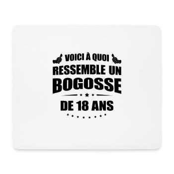 BOGOSSE DE 18 ANS - Tapis de souris (format paysage) - blanc - Devant