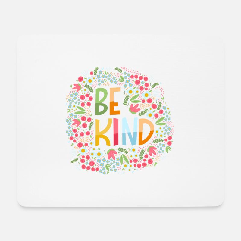 Seien Sie art Hand mit Blumen zu schreiben - Mousepad (Querformat) - Weiß