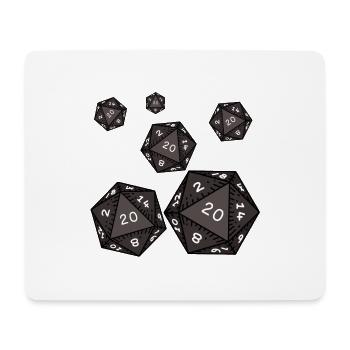 hexagonal dice gift man woman player games - Mouse Pad (horizontal) - white - Front