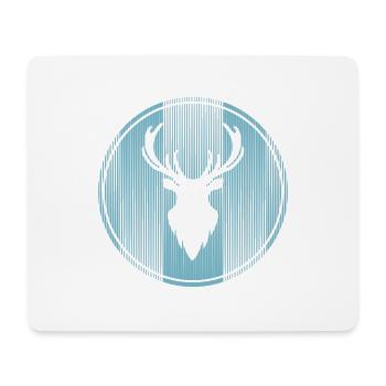 Cerf - Tapis de souris (format paysage) - blanc - Devant