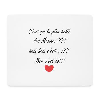 La plus belle des mamans - Tapis de souris (format paysage) - blanc - Devant