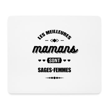 LES MEILLEURES MAMANS SONT SAGES-FEMMES - Tapis de souris (format paysage) - blanc - Devant