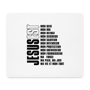 JÉSUS EST MON TOUT - Tapis de souris (format paysage) - blanc - Devant
