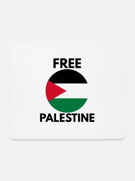 Free Palestine - Mouse Pad (horizontal) - white