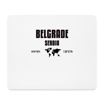 Belgrade, Serbia - Tapis de souris (format paysage) - blanc - Devant