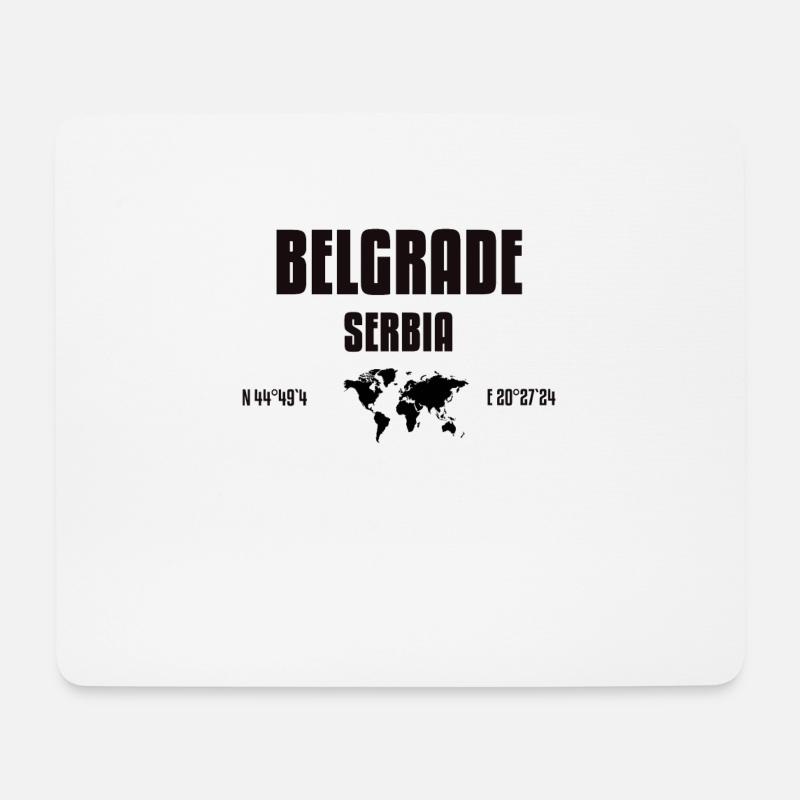 Belgrade, Serbia - Mousepad (Querformat) - Weiß