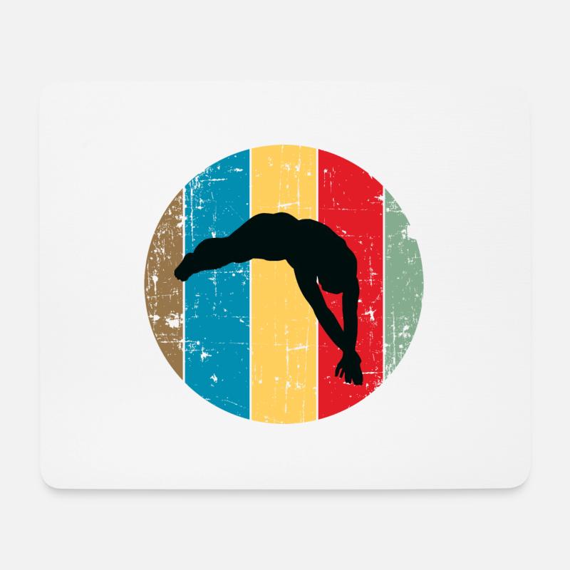 Taucher / Schwimmen - Mousepad (Querformat) - Weiß