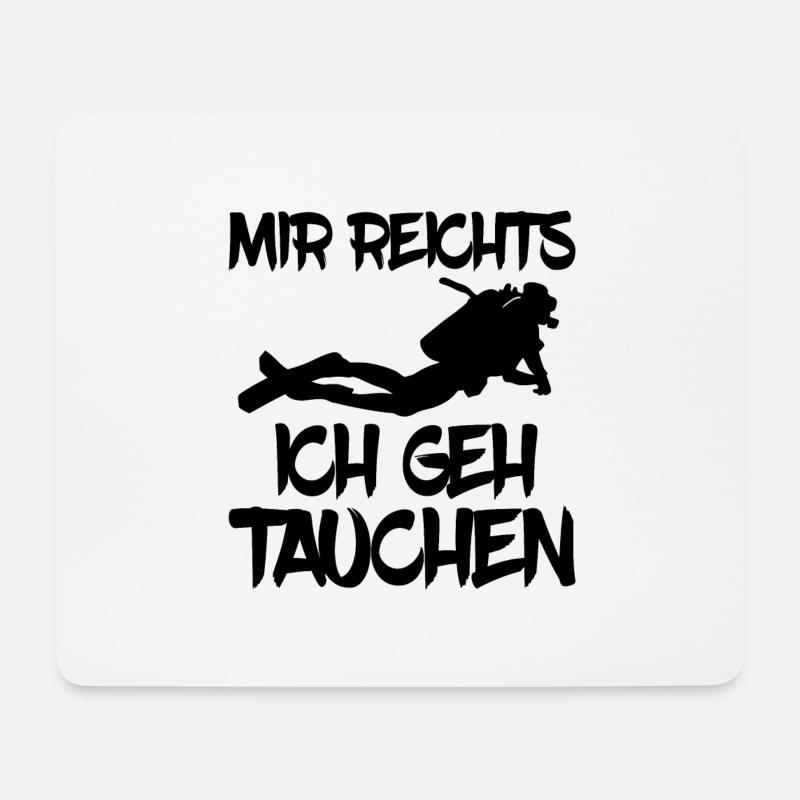 mir reichts ich geh tauchen - Mousepad (Querformat) - Weiß