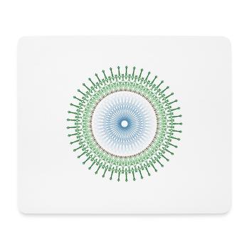 Mandala - Tapis de souris (format paysage) - blanc - Devant