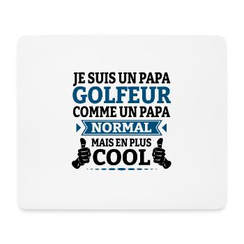 JE SUIS UN PAPA GOLFEUR - Tapis de souris (format paysage) - blanc - Devant
