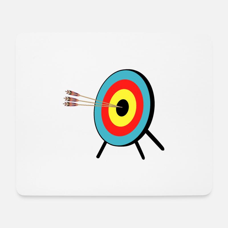 Three Arrow Bullseye - Mousepad (Querformat) - Weiß