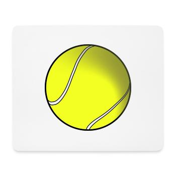 Balle de tennis - Tapis de souris (format paysage) - blanc - Devant