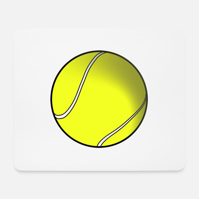 Tennisball - Mousepad (Querformat) - Weiß