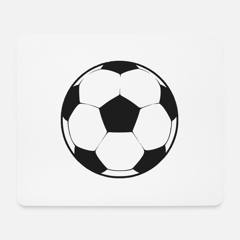 Fußball - Mousepad (Querformat) - Weiß