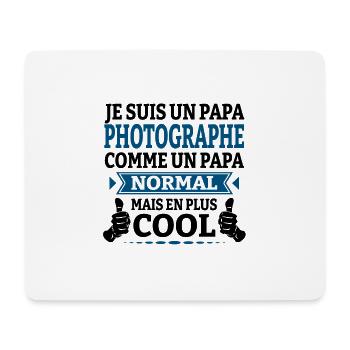 JE SUIS UN PAPA PHOTOGRAPHE - Tapis de souris (format paysage) - blanc - Devant