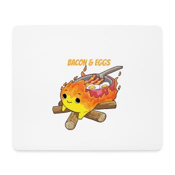 Calcifers Bacon and Egg Cook Food Lover - Mouse Pad (horizontal) - white - Front