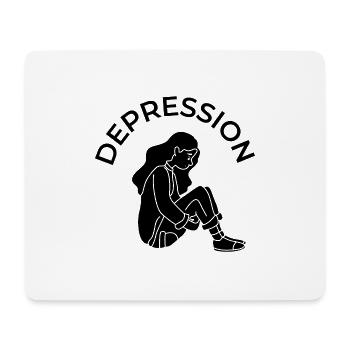 Depression - Mousepad (Querformat) - Weiß - Vorne