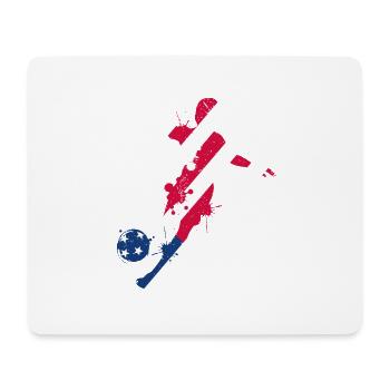 Football de l’équipe nationale américaine de football - Tapis de souris (format paysage) - blanc - Devant