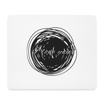 « I love you » texte - Tapis de souris (format paysage) - blanc - Devant