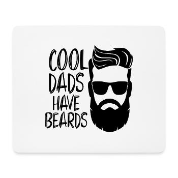 cool dads have beards - Mousepad (Querformat) - Weiß - Vorne