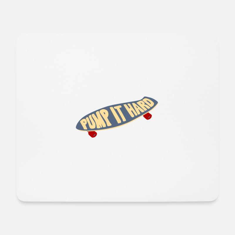 Surfskate Pump it hard Funny Gift Idea - Mouse Pad (horizontal) - white