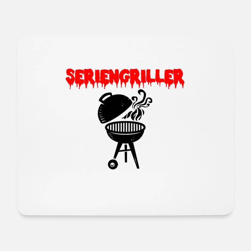 seriengriller grill grillen griller - Mousepad (Querformat) - Weiß
