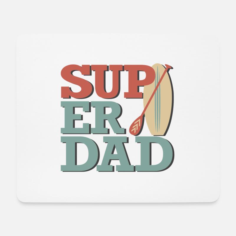 Super Dad - Mousepad (Querformat) - Weiß