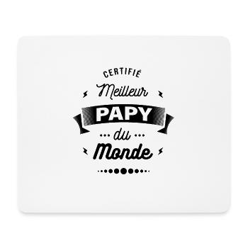 CERTIFIÉ MEILLEUR PAPY DU MONDE - Tapis de souris (format paysage) - blanc - Devant
