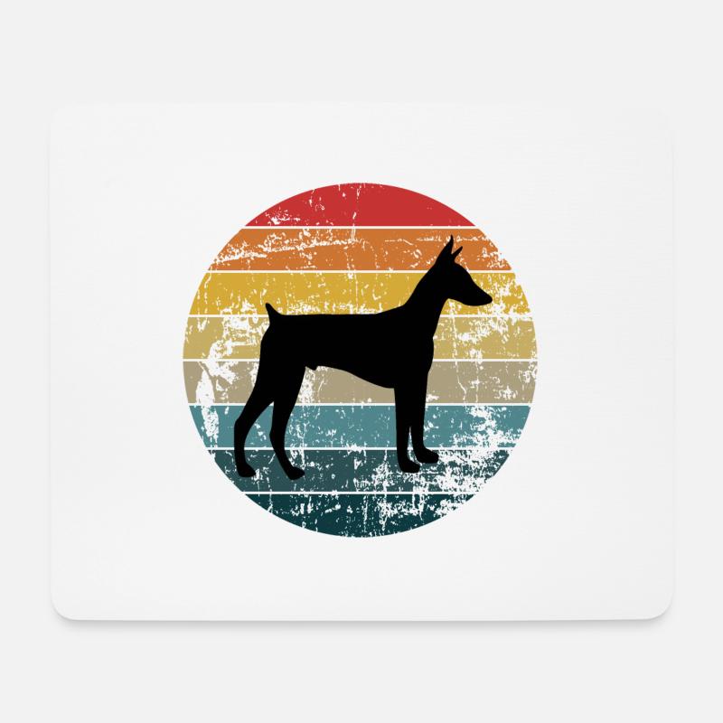 Dobermann - Mousepad (Querformat) - Weiß