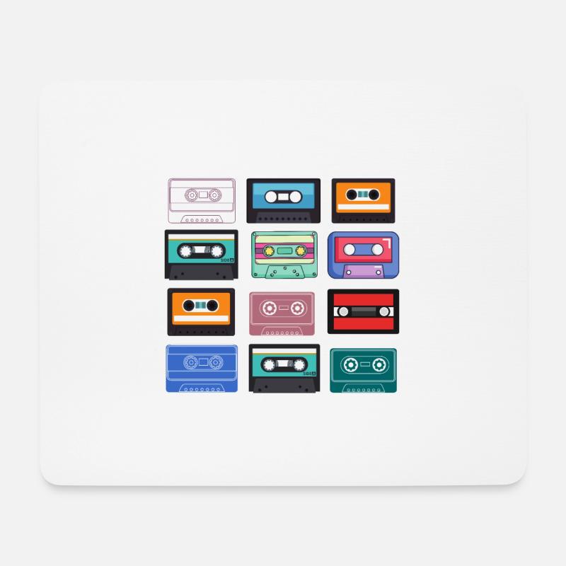 Kassetten - Mousepad (Querformat) - Weiß