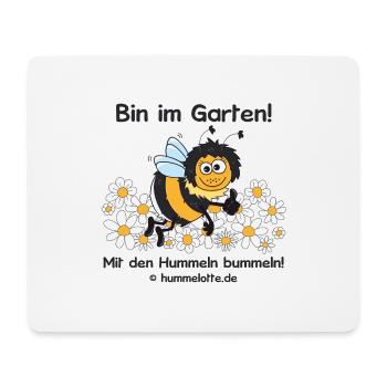 Mit Hummeln bummeln im Garten - Mousepad (Querformat) - Weiß - Vorne