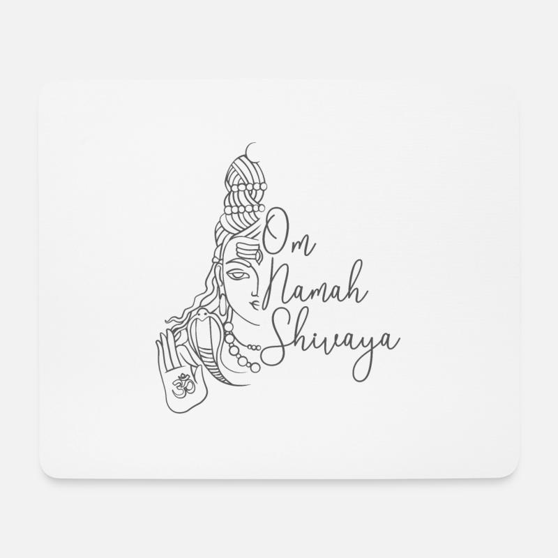 Om Namah Shivaya - Tapis de souris (format paysage) - blanc
