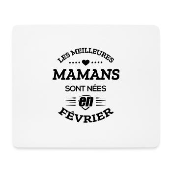 ANNIVERSAIRE MAMAN FÉVRIER - Tapis de souris (format paysage) - blanc - Devant