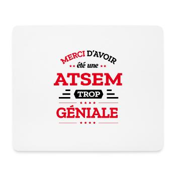 ATSEM TROP GÉNIALE - Tapis de souris (format paysage) - blanc - Devant