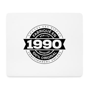 FABRIQUÉ EN 1990 - Tapis de souris (format paysage) - blanc - Devant